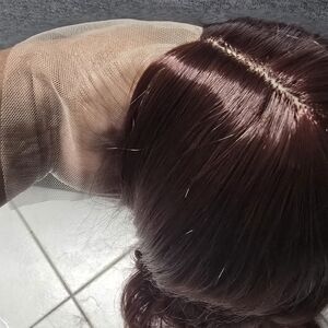 Wine Colored Beautiful Synthetic Wig